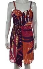 NEW Banana Republic Womens Dress Size 8 Purple Printed Sheath Knee Length