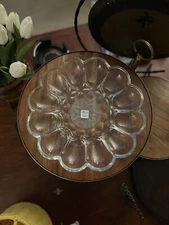 Princess House Fantasia Crystal Deviled Egg Easter Serving Platter Ret   #1749