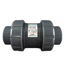 2" Hayward TC Series True Union PVC Ball Check Valve: FPM O-Ring, Socket Ends
