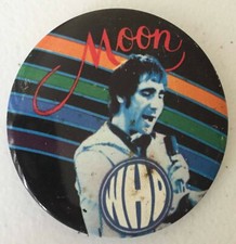 1970s KEITH MOON &ndash; THE WHO &ndash; RARE 2.5&rdquo; diameter pinback button