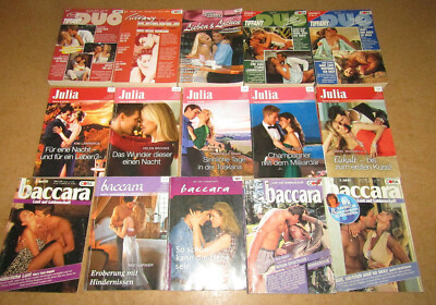 15 Tiffany, Julia, Baccara, Taschenbücher oder Taschenhefte, Coraserien  - po624