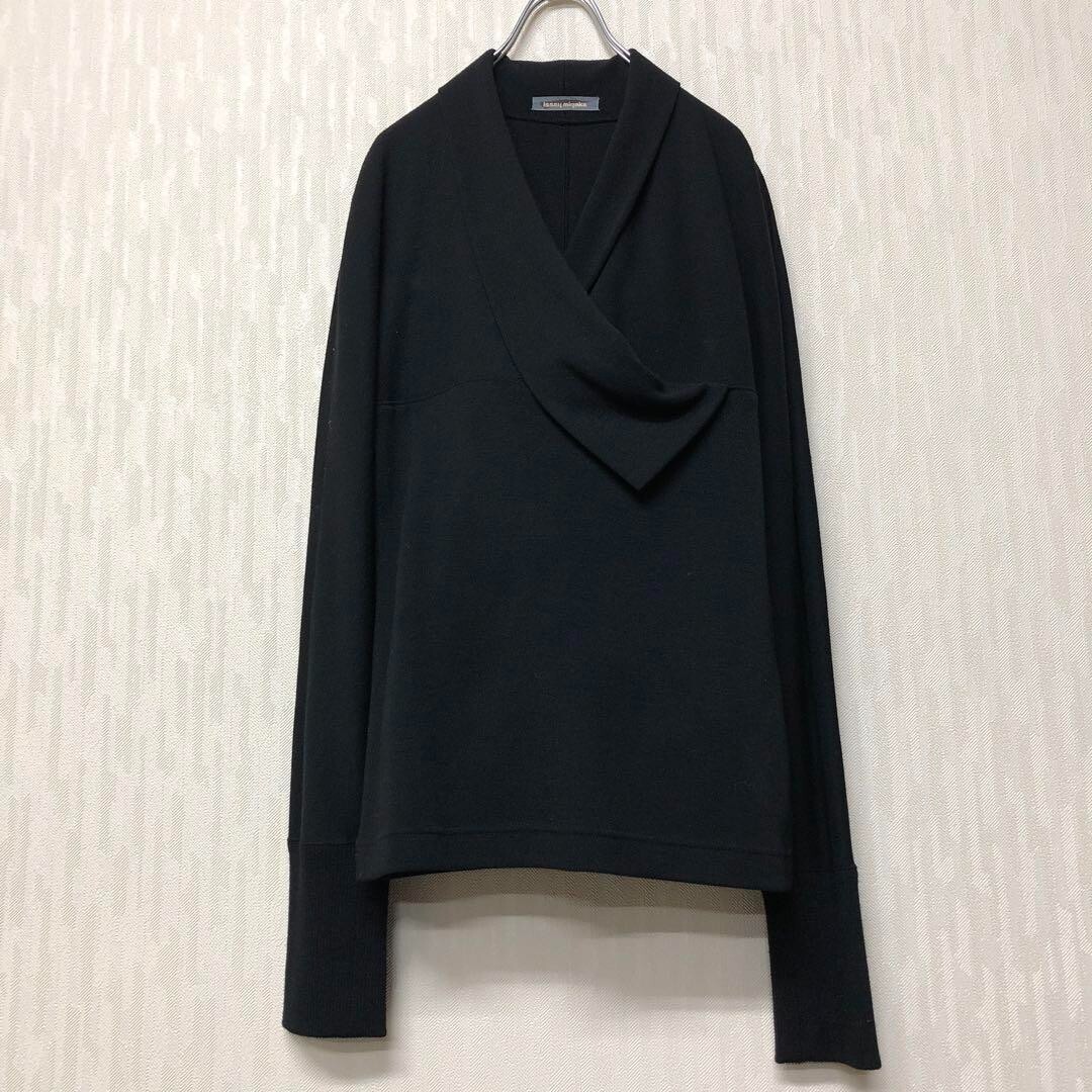 Issey Miyake 80's Vintage Archive Asymmetric Knit Sweater M Black