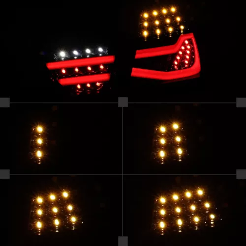 Black LED Rear Tail Lights Fits for BMW E90 3 Series 325i 328i Sedan 2009-2011 - Picture 11 of 13