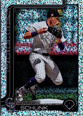 2025 Topps Celebration Confetti #196 Aaron Schunk RC Colorado Rockies