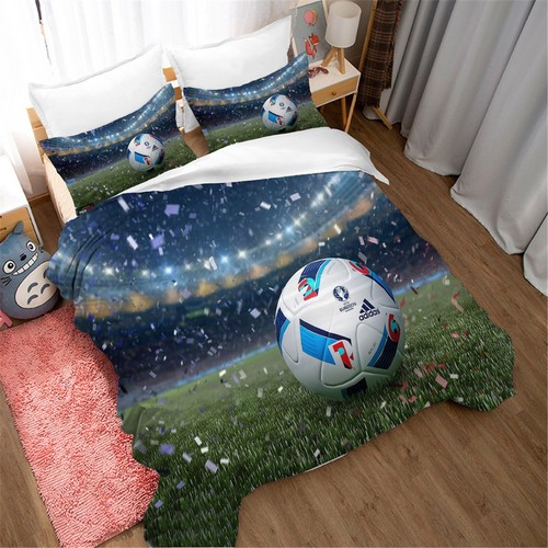 3D Football Soccer Stadium Quilt Cover Set Bedding Sets Pillowcases 64 - Picture 2 of 7
