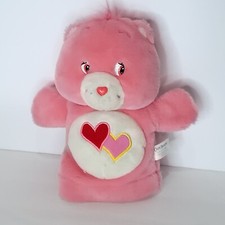 Care Bears Love-a-Lot Plush Stuffed Animal Love A Lot Pink Hearts Puppet