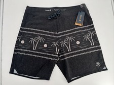  66 Roark Men  s Passage Noches 18  Boardshorts-Black - Size: 33W New Tags