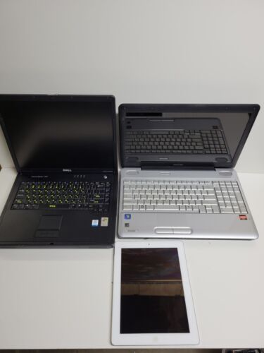 1 Laptop Dell, Toshiba, 1  Apple  Ipad  For Parts or Repair - Picture 1 of 24