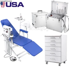 Portable Dental Delivery Unit Air Compressor Suction System/ Chair/ Cabinet Cart
