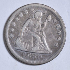 1850-O SEATED LIBERTY QUARTER ~ NICE BOLD VERY-FINE VF!