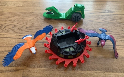 Vintage He-Man MOTU Roton & Road Ripper Vehicles and Zoar & Screech Eagles