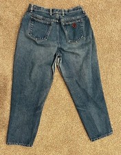 Vintage 80s Wrangler Jeans Made in USA Misses Full Fit Size 16 Medium Wash