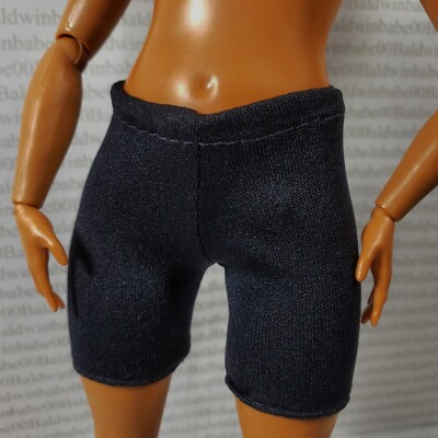 PANTS ~ 1/6 FASHION DOLL CURVY EXTRA #13 BLACK BICYCLE SHORTS BOTTOM CLOTHING