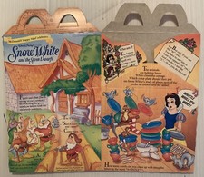 1992 WALT DISNEY SNOW WHITE AND THE SEVEN DWARFS MCDONALDS HAPPY MEAL BOX-NEW