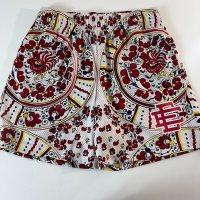 Eric Emanuel EE Rooster Basic Shorts Men's Size Medium Logo Mesh Graphic NEW