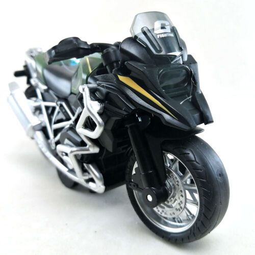 BMW Motorcycle Model Die-cast MY66 1:14 Toy Collection Pull Back Sound Green #1 - Picture 7 of 12