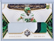 2021 Panini Limited Michael Carter Unlimited Potential Patch RC #'ed 33/35