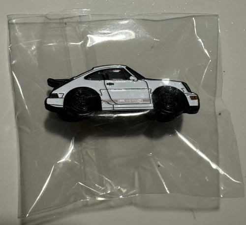 Leen Customs  White  Porsche 911  W/ Bronze Leen Script On Door  Pin   #/911