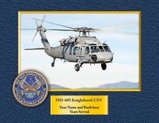 USN MH-60S Nighthawk Custom Personalized Print of US Navy Ships Gift 