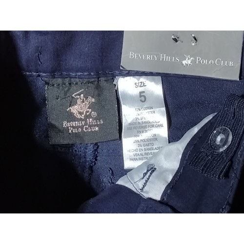 Beverly Hills Polo Club Girls' School Uniform Pants - Super Stretch Size 5 Navy - Picture 4 of 6