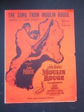 Vintage sheet music.THE SONG FROM MOULIN ROUGE.Where is your heart.1953