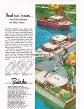 1962 PEMBROKE FC33 33' Sea Cruiser Cabin Boat Yacht art VINTAGE Print Ad