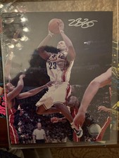 VTG LeBron James Cleveland Cavaliers Rookie Rare Signed Auto 10x8 Photo with COA