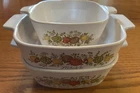 RARE Set of 3 Vntg. CorningWare Spice of Life Casserole Dishes No Lids