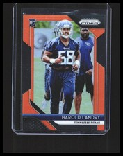 2018 Harold Landry Rookie Card - Panini Orange Die-Cut Prizm /249 #254 Titans. rookie card picture