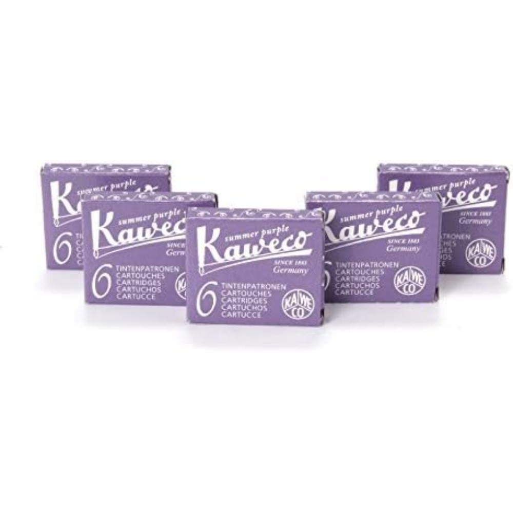 Kaweco Summer Fountain Pen Ink Cartridges Standard Size Summer Purple 30 Refills