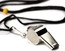 Metal Referee Coach Sports Whistle Extra Loud Whistle with Black Lanyard for Sch