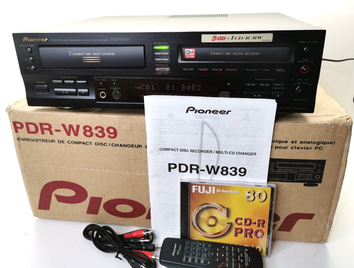 PIONEER PDR-W839 3 CD Changer / CD Recorder remote BOXED Serviced