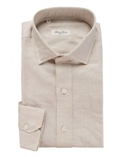 NWT SALVATORE PICCOLO DRESS SHIRT Napoli linen handmade luxury Italy S