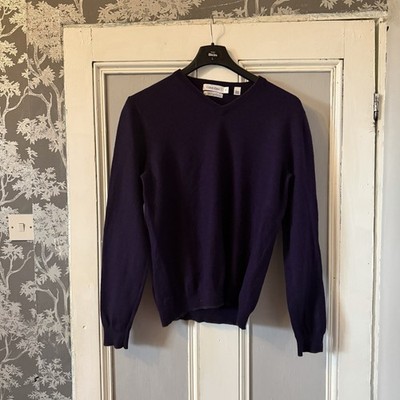 Calvin Klein Damen Pullover Merinowolle Lila Größe M
