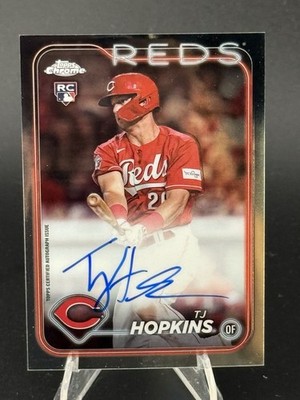 TJ Hopkins 2024 Topps Chrome Auto Rookie Autograph AU RC Cincinnati Reds