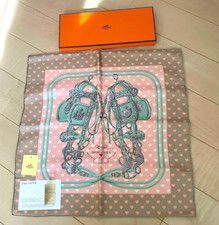Hermes Brides de Gala Love Gavroche 45 Silk Scarf Beige Rose w/ Box Auth