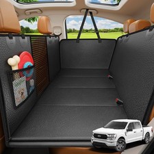 XL Dog Backseat Extender for Full-Size Crew Cab Truck - Hard Bottom PU Leathe...