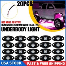 20pcs Purple Undercar Led Underglow Underbody System Light Neon Lamp Waterproof