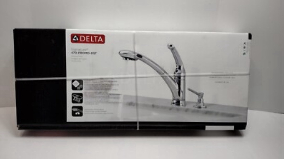 Delta Signature Chrome Pull-Out Handle Kitchen Faucet - 470-PROMO-DST