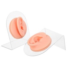 1 Pair Practice Piercing Ear Model: Silicone Ear Model For Piercing Practice -