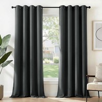 VorhäNge Blickdicht Dunkelgrau 245X140 Cm Thermogardinen 2Er Set Schlafzimmer