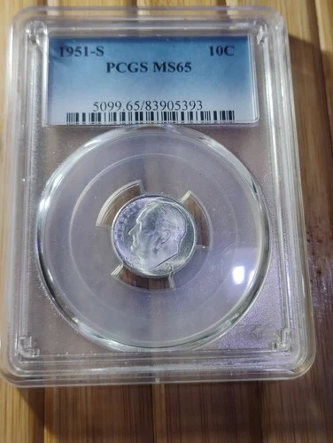 1951-S Roosevelt Dime PCGS MS65 Silver San Francisco 10C
