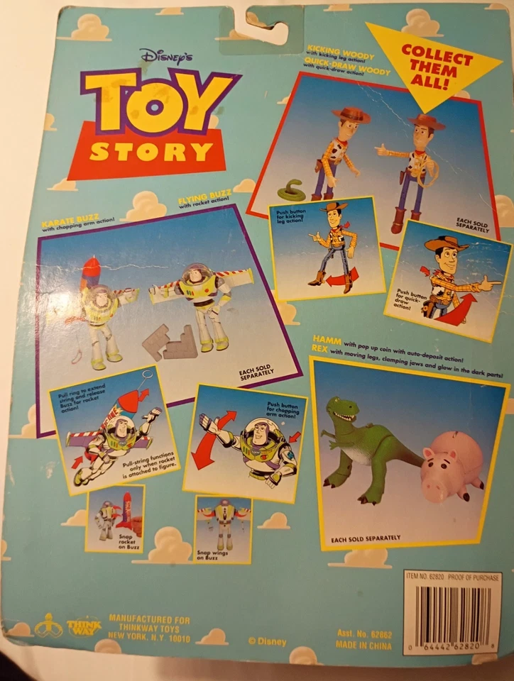 Figura de acción Pixar Disney Toy Story 1995 HAMM con moneda emergente 30 años de antigüedad 🔥 Foto 4 de 4