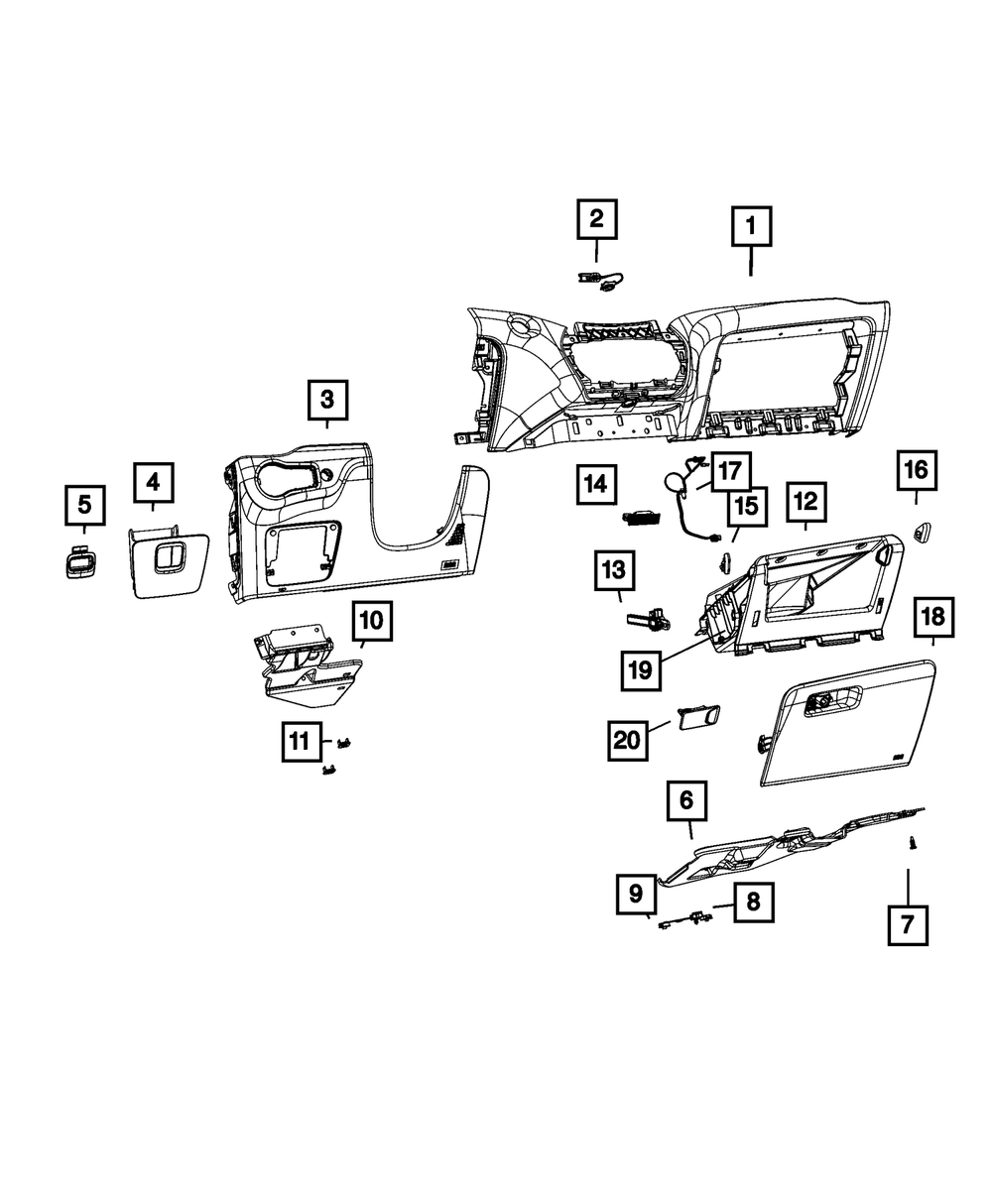 Genuine Mopar Steering Column Opening Cover 5YP05HL1AD