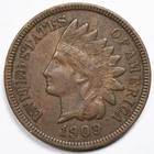1909 Extremely Fine (XF) Indian Head Penny Cent