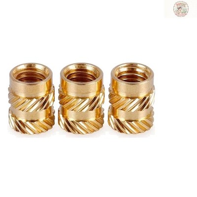 Industrial Grade M3x4x5 mm Brass Threaded Inserts - 120 Pack for Plastic Molding
