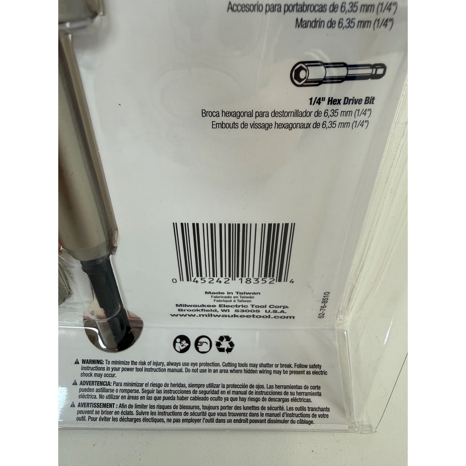 Milwaukee 49-22-8510 Right Angle Drive Attachment 1/4" Hex Drill Driver