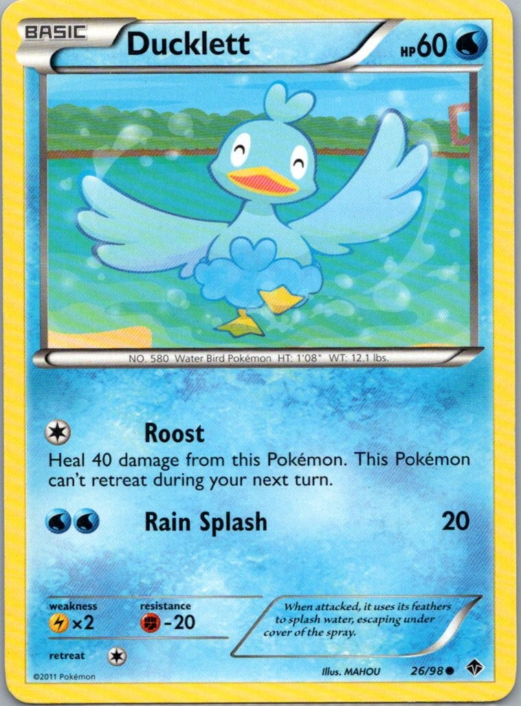 Pokemon TCG Ducklett 26/98 Emerging Powers LP