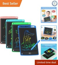 8.5 Inch Colorful Doodle Board - 4 Pack LCD Writing Tablets for Imaginative Play
