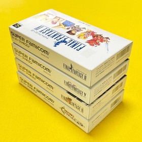 Lot 4 Final Fantasy 4 5 6 IV V VI Chrono Trigger set Super Famicom SFC JP w/Box